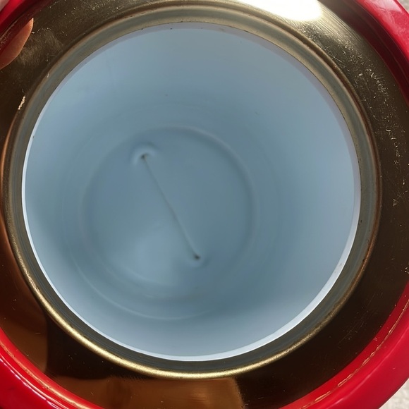 Vintage Red mid century, modern Kraftware Faux Leather Ice Bucket Reto Red - Picture 7 of 14